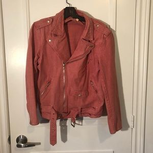 Denim Jacket, Vintage 1980’s, Pink, Stone Washed, Women’s Size Small